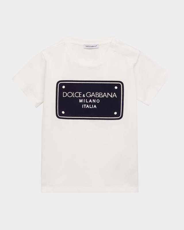 Boy's Graphic Logo Plaque T-Shirt, Size 1